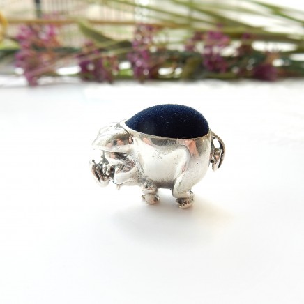 Photo of Sterling Silver Little Pig Piggy Pin Cushion