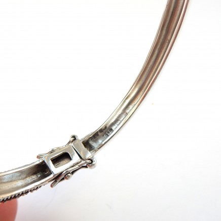 Photo of Sterling Silver Marcasite Ruby Snake Cuff Bracelet