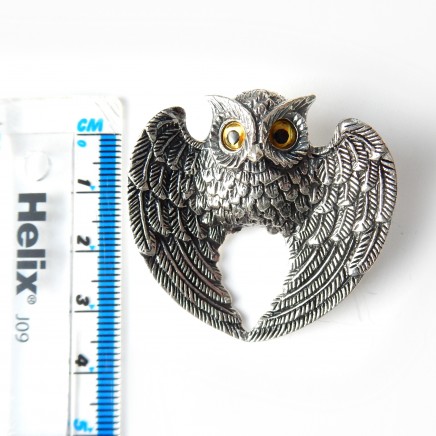 Photo of Sterling Silver Owl Brooch