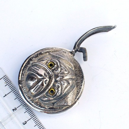 Photo of Sterling Silver Pug Dog Vesta Match Safe Snuff Box