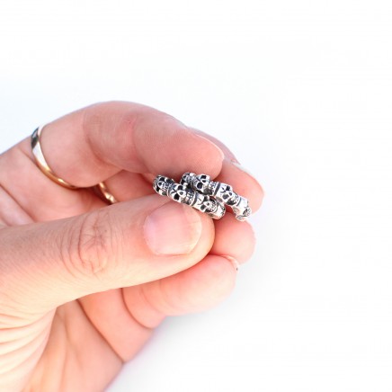 Photo of Sterling Silver Skull Hoop Earrings