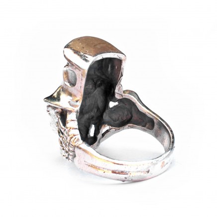 Photo of Sterling Silver Skull wearing Top Hat Ring