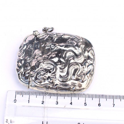 Photo of Sterling Silver Smoking Lady Vesta Match Safe Container Box