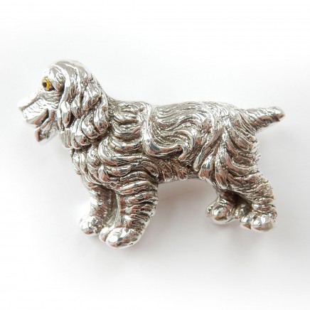 Photo of Sterling Silver Spaniel Dog Brooch Dog Lover Gift