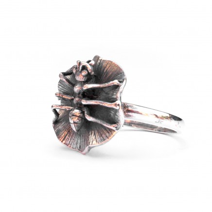 Photo of Sterling Silver Spider on Web Ring