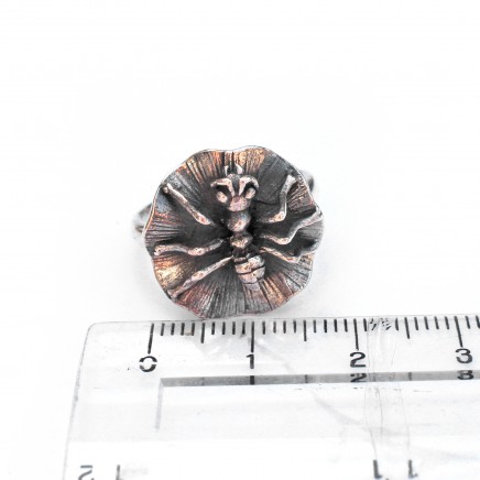 Photo of Sterling Silver Spider on Web Ring
