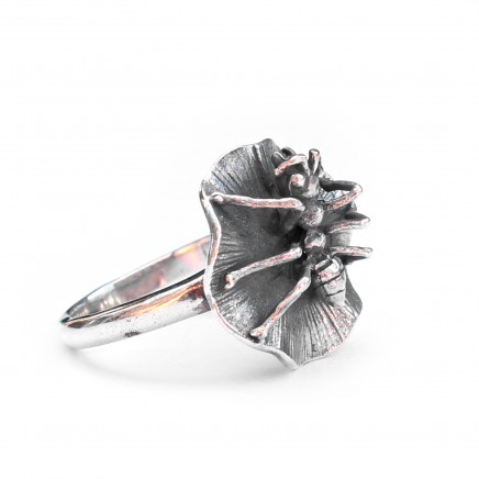 Photo of Sterling Silver Spider on Web Ring