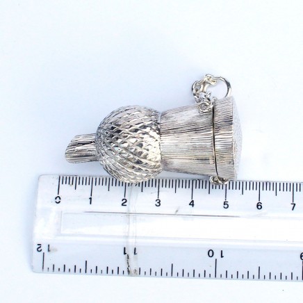 Photo of Sterling Silver Thistle Pierced Vinaigrette Snuff Container