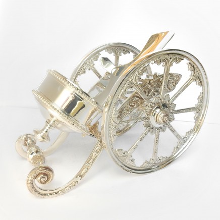 Photo of Victorian Silverplated Cannon Wine Bottle Holder