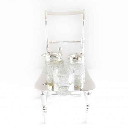 Photo of Victorian Silverplated Novelty Chair Cruet Condiment Salt & Pepper Set