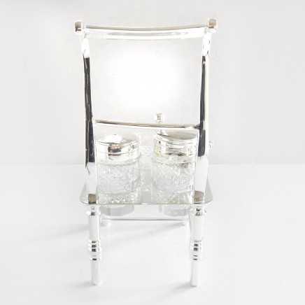 Photo of Victorian Silverplated Novelty Chair Cruet Condiment Salt & Pepper Set