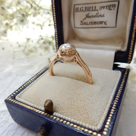 Photo of Vintage 18 Carat Gold Rose Cut Diamond Solataire Ring
