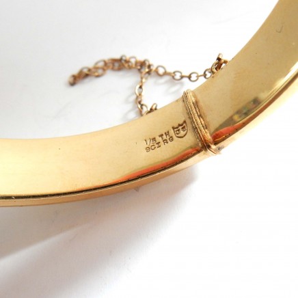 Photo of Vintage 9ct Rolled Gold Buckle Bangle Bracelet