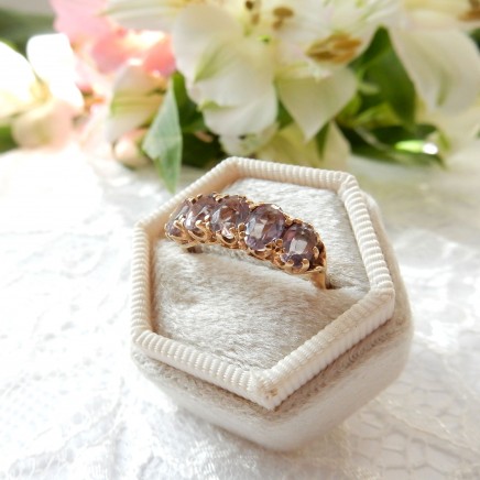 Photo of Vintage 9k Gold Amethyst Ring Size 8 3/4 February Birthstone