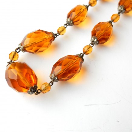 Photo of Vintage Antique Amber Bead Graduating Necklace