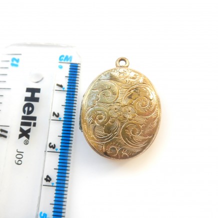 Photo of Vintage Antique Rolled Gold Locket Pendant