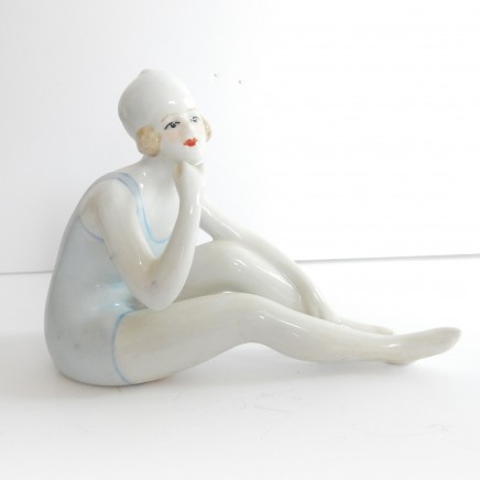 Photo of Vintage Art Deco Porcelain Bathing Beauty Flapper Girl
