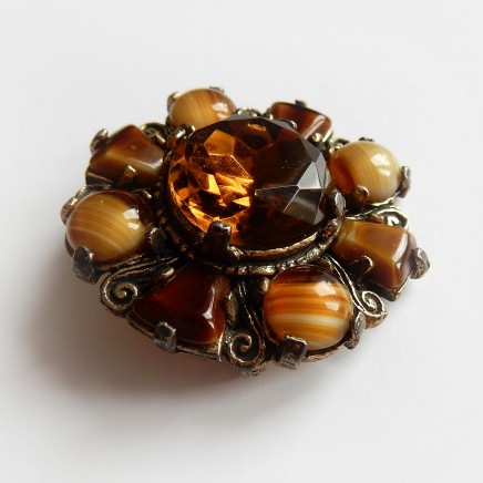 Photo of Vintage Banded Agate Scottish Miracle Brooch