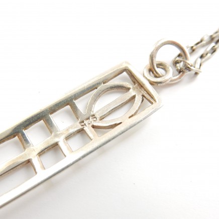 Photo of Vintage Celtic Silver Arts Crafts Pendant Necklace Sterling Silver Chain