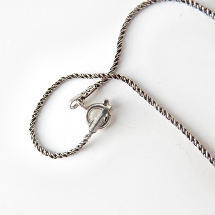 Photo of Vintage Garnet Pendant Solid Silver Necklace
