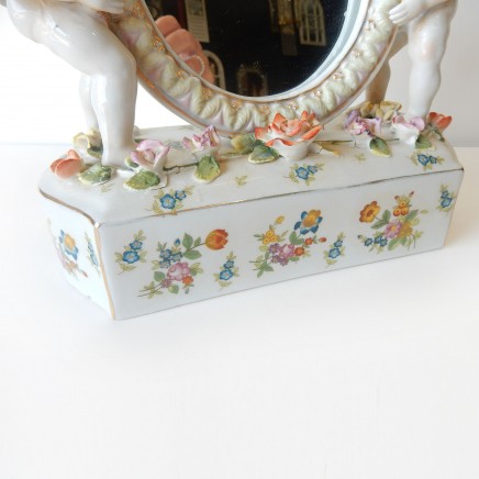 Photo of Vintage German Porcelain Putti Cherub Mirror