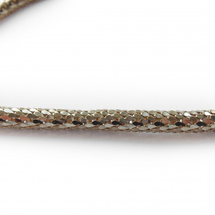 Photo of Vintage Gold Mesh Snake Serpent Choker Necklace