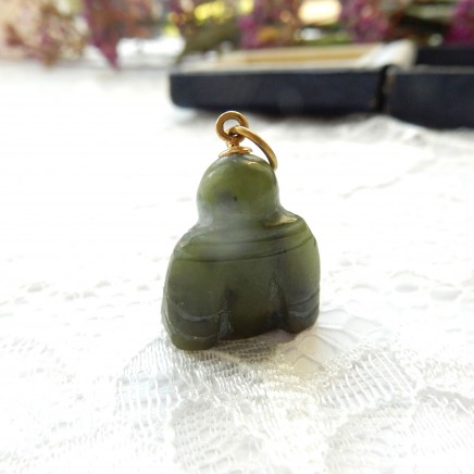Photo of Vintage Jade Buddha Pendant Charm