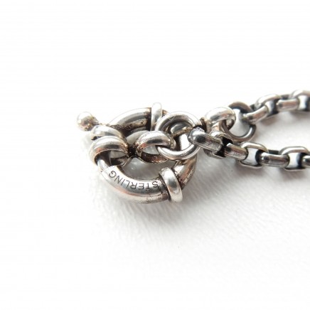 Photo of Vintage Long Sterling Silver Guard Chain Rolo Link 60inches