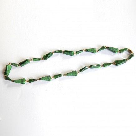 Photo of Vintage Malachite Bead Necklace