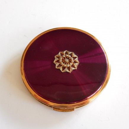 Photo of Vintage Marcasite Powder Mirror Compact Gift