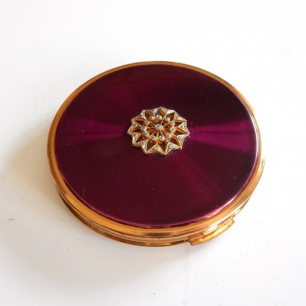Photo of Vintage Marcasite Powder Mirror Compact Gift