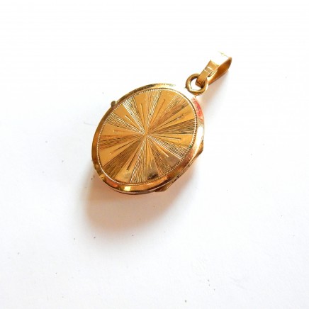 Photo of Vintage Rolled Gold Flower Locket Pendant