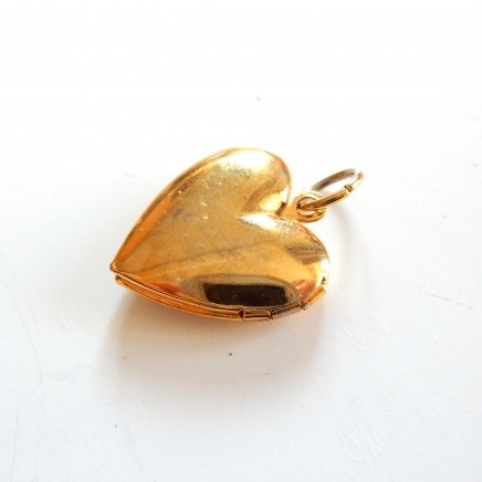 Photo of Vintage Rolled Gold Heart Locket Pendant