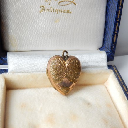 Photo of Vintage Rolled Gold Heart Locket Pendant