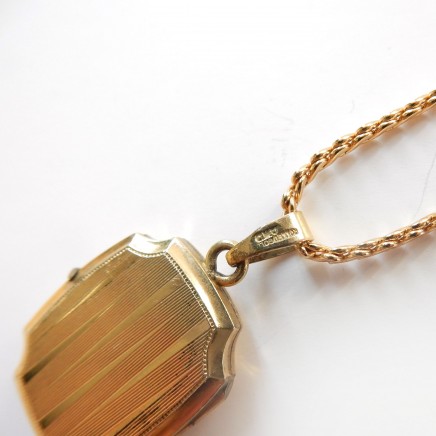 Photo of Vintage Rolled Gold Locket Necklace Vintage Photo Locket Pendant A D
