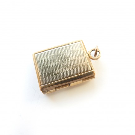 Photo of Vintage Rolled Gold Photo Book Locket Pendant