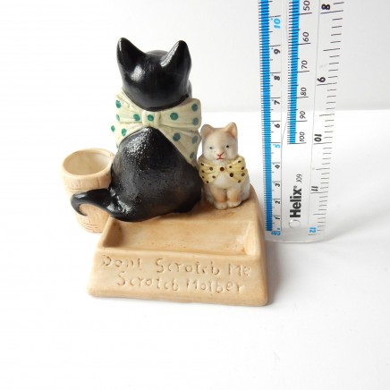 Photo of Vintage Schafer Vater German Bisque Porcelain Cat Kitten Match Striker Ornament
