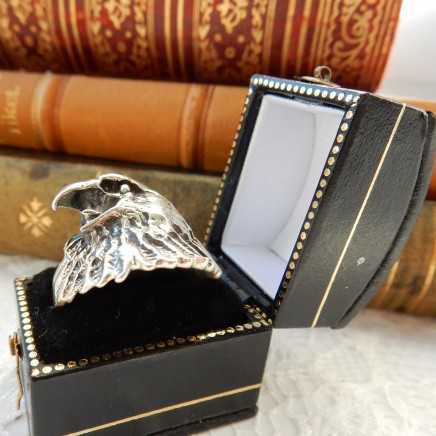 Photo of Vintage Silver American Eagle Ring