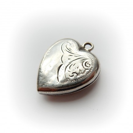 Photo of Vintage Solid Silver Heart Photo Locket Pendant