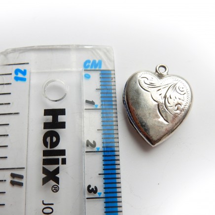Photo of Vintage Solid Silver Heart Photo Locket Pendant