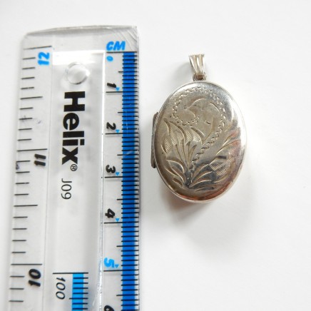 Photo of Vintage Solid Silver Locket Pendant