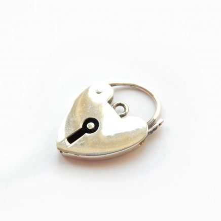 Photo of Vintage Solid Silver Padlock Clasp Pendant Charm