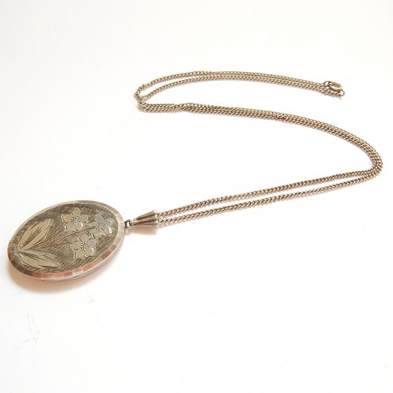 Photo of Vintage Sterling Silver Locket Necklace Vintage Photo Locket Georg Jensen Ltd