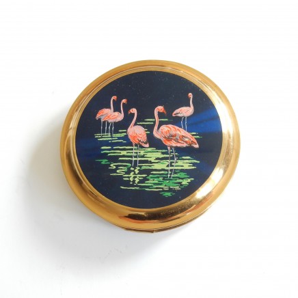 Photo of Vintage Stratton Flamingo Powder Compact Gift