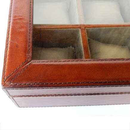 Photo of Vintage Style Leather 9 Piece Watch Box