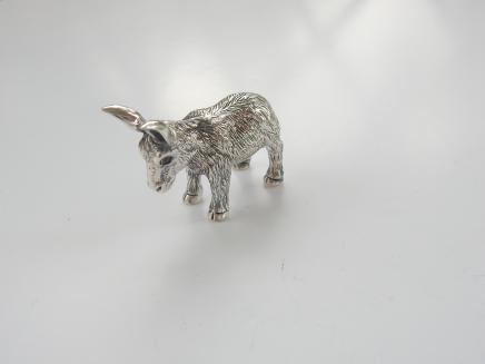 Photo of Sterling Silver Donkey Miniature Figure