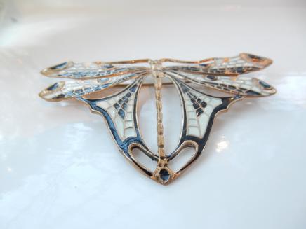 Photo of Art Deco Enameled Butterfly Brooch