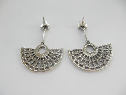 Photo of Marcasite Art Deco Fan Earrings