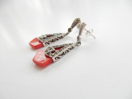 Photo of Art Deco Coral Earrings