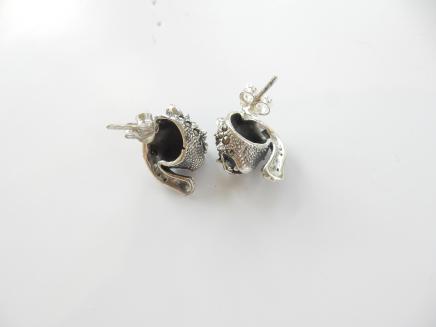 Photo of Silver & Marcasite Wild Cat Earrings